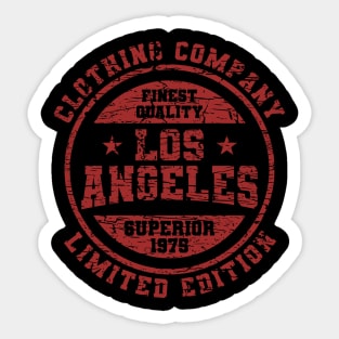 Los Angeles CA distressed Sticker
